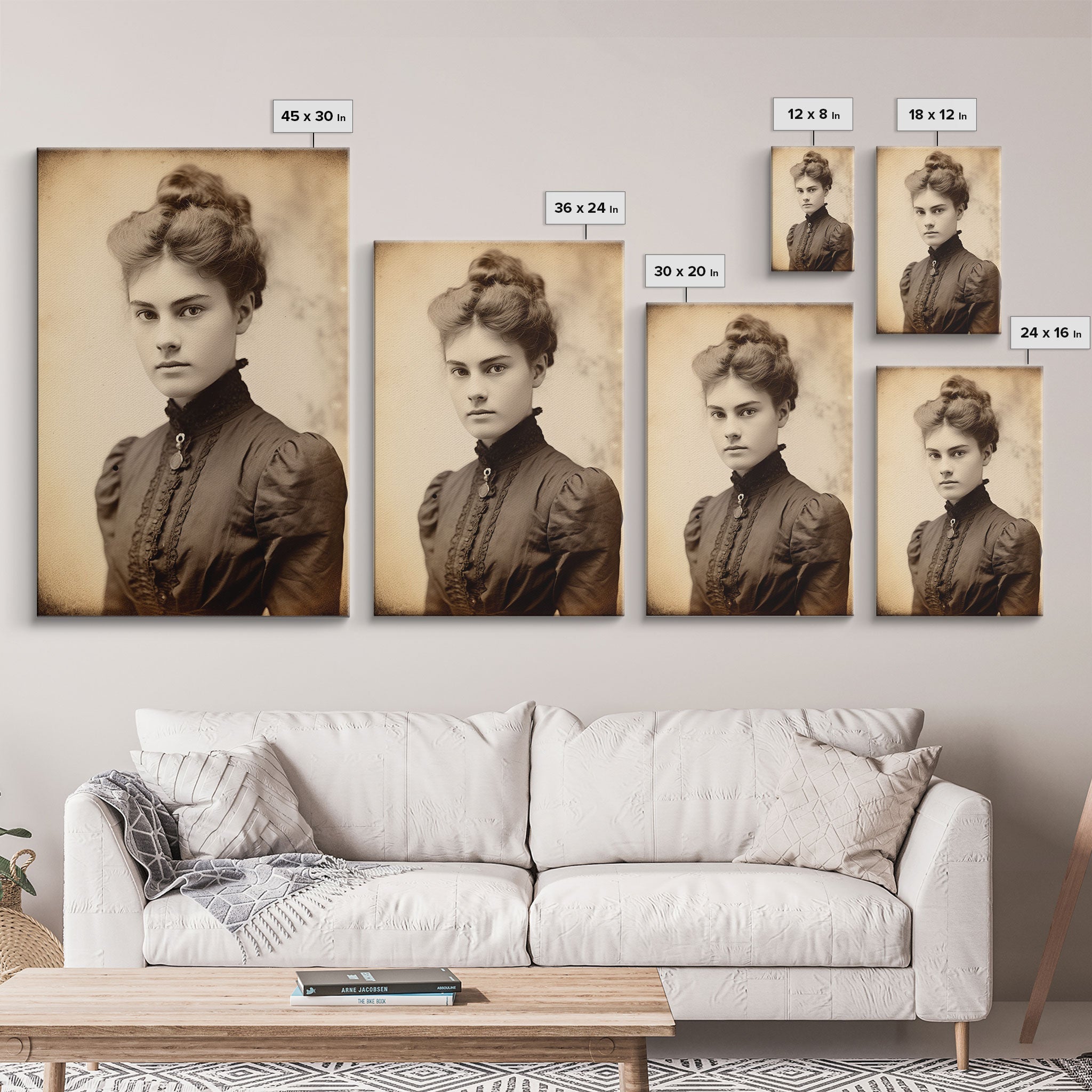 Antique Photograph, Victorian Portrait, Victorian Photos, Canvas Print, Wall Art, Vertical Print, Home Decor Prints, Vintage Wall Art