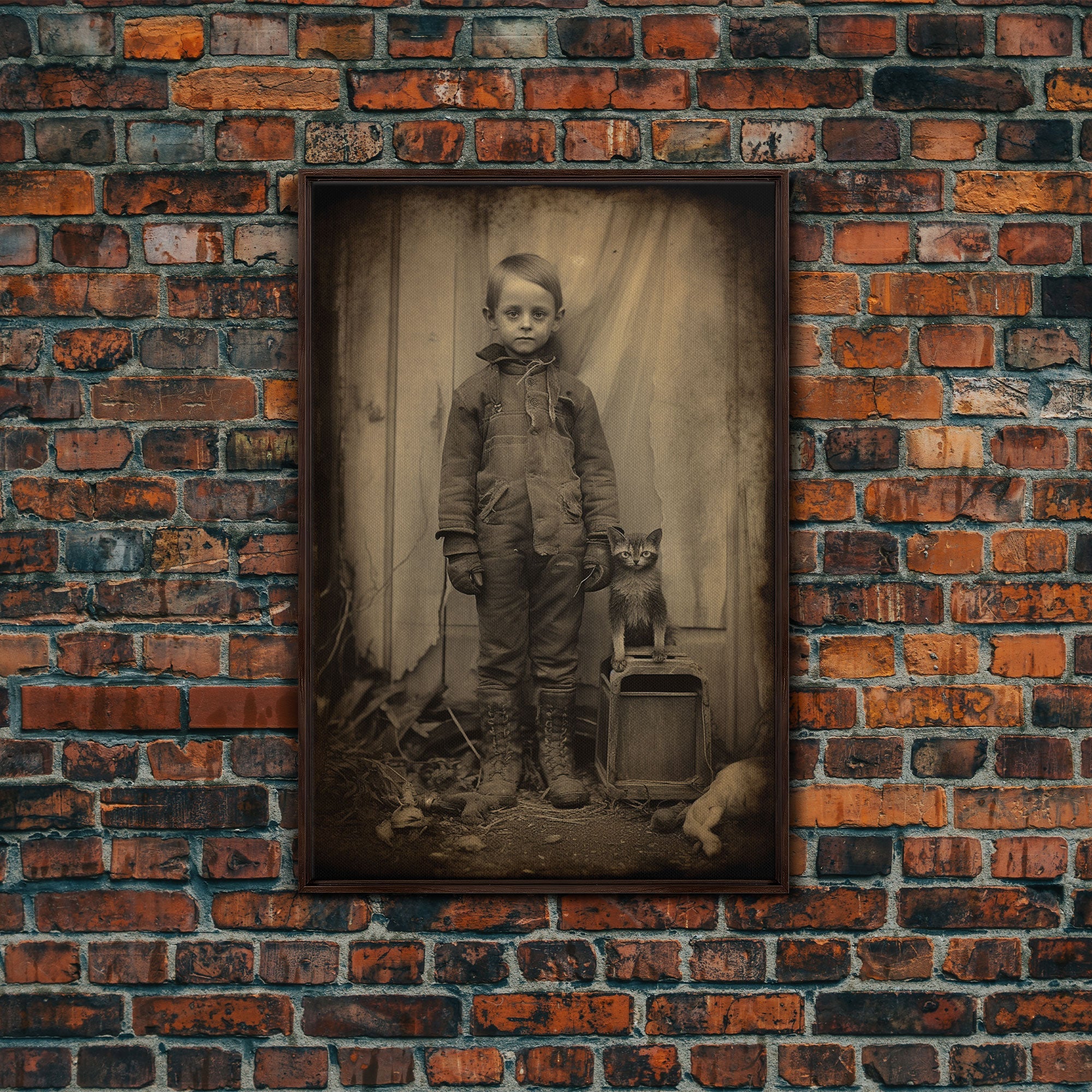 Vintage Photograph, Weird Art Print, Spooky Art Print, Scary Wall Art, Canvas Print, Wall Art, Vertical Print, Home Decor, Wall Decor