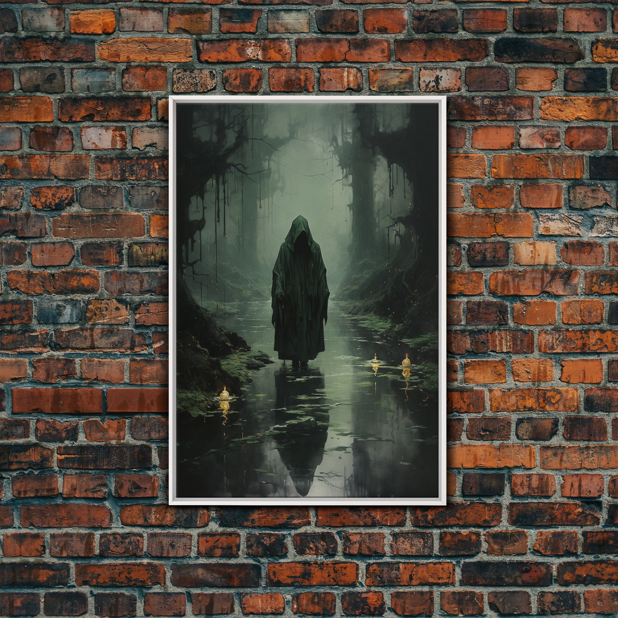 Witch Wall Decor, Horror Art Print, Creepy Wall Decor, Canvas Print, Wall Hanging, Portrait Art, Above Couch Wall Art, College Dorm Decor