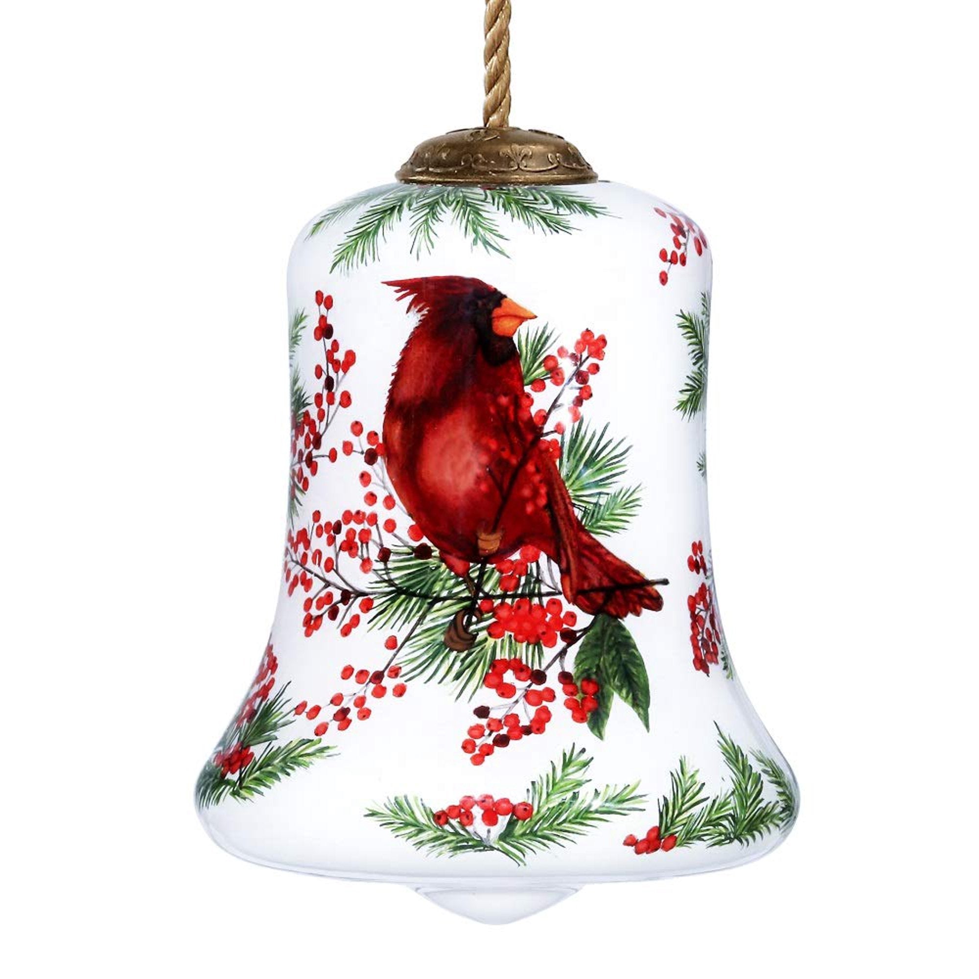 Winter Berries Cardinal Ornament