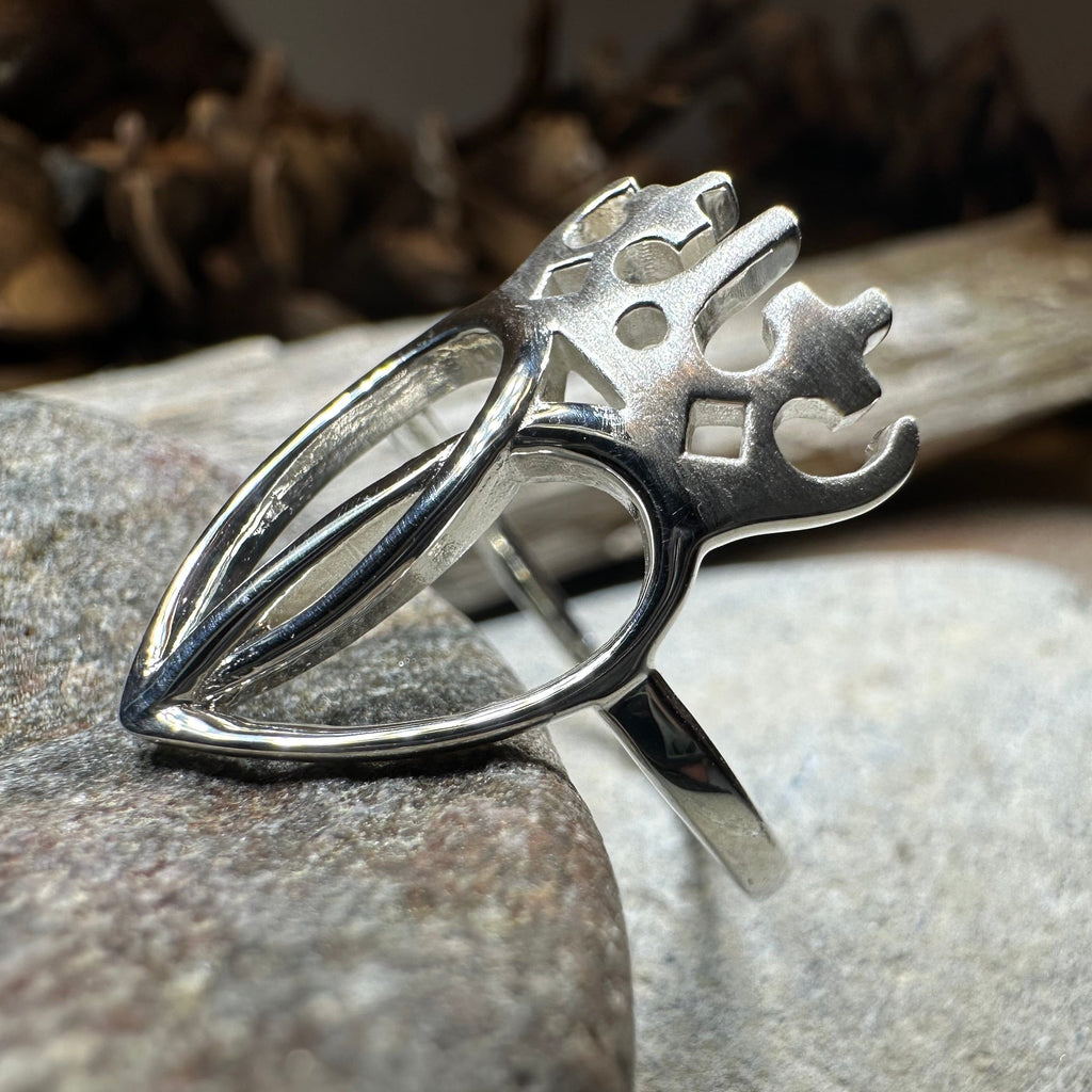 Lady Arieen Scottish Luckenbooth Ring in Sterling Silver