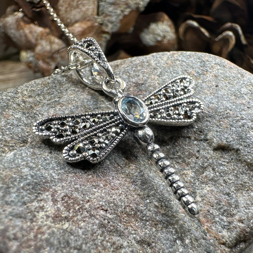 Hope Marcasite Dragonfly Necklace