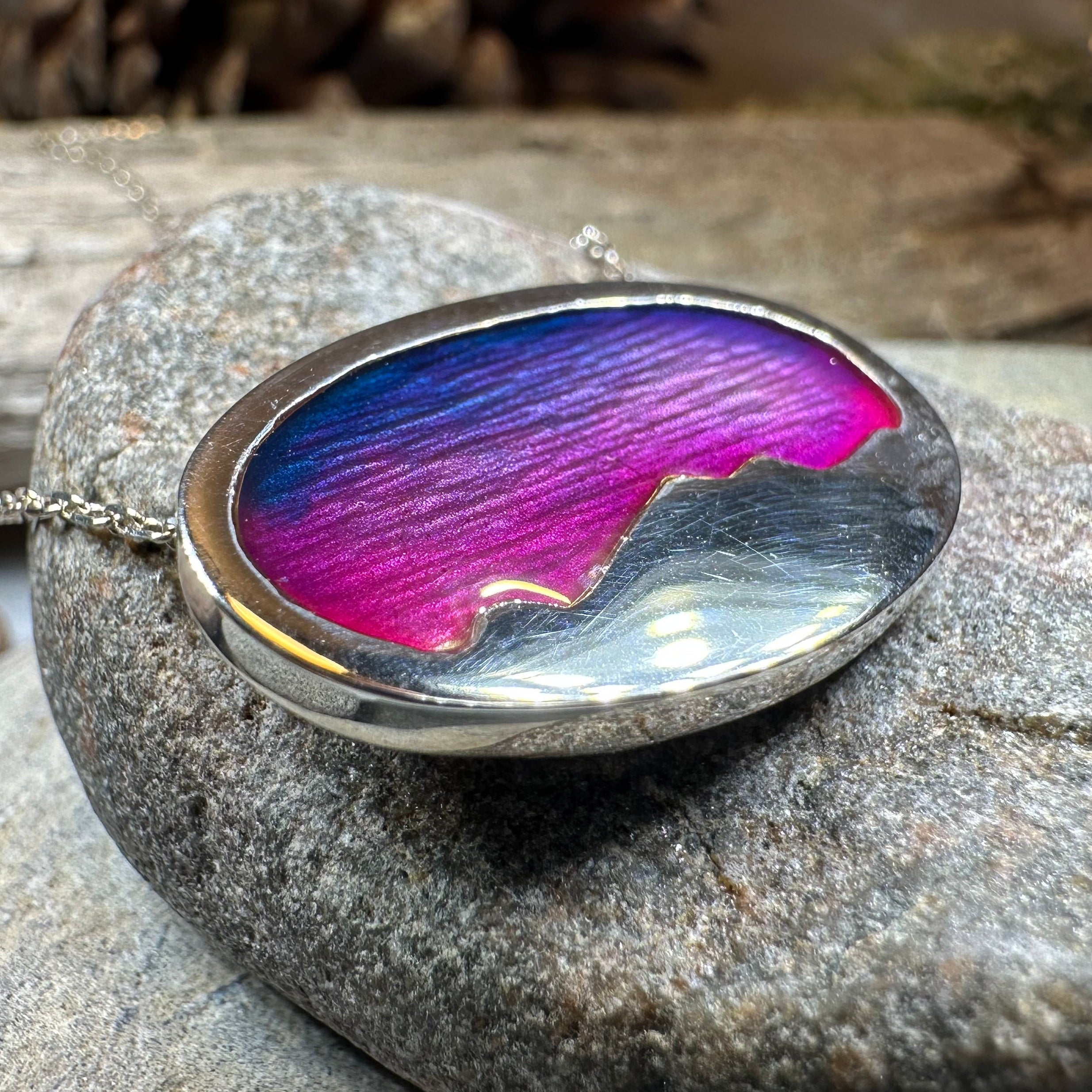Purple Skies Northern Lights Necklace - Handmade in Scotland