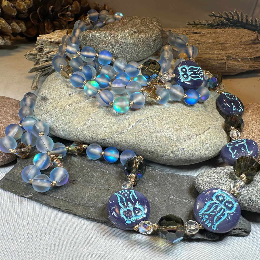 Athena Owl Long Necklace