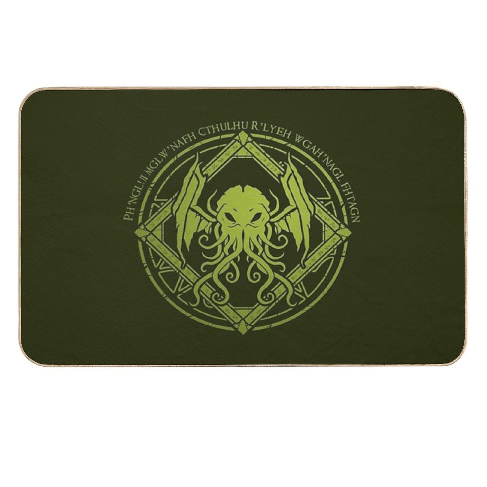 Cthulhu - Lovecraft - Chant Design  Non-Slip Bath Mat
