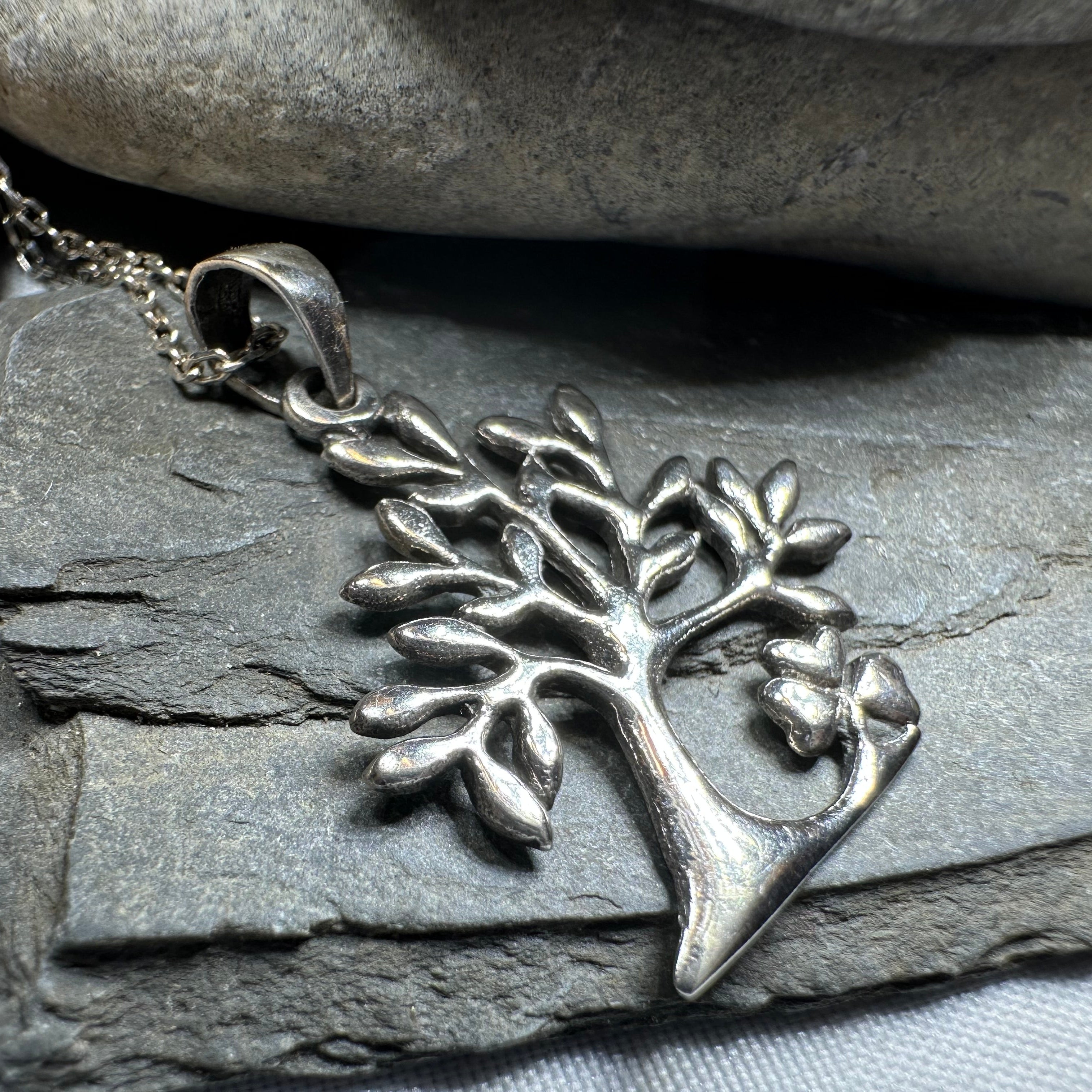 Elsa Tree of Life Shamrock Necklace in Sterling Silver