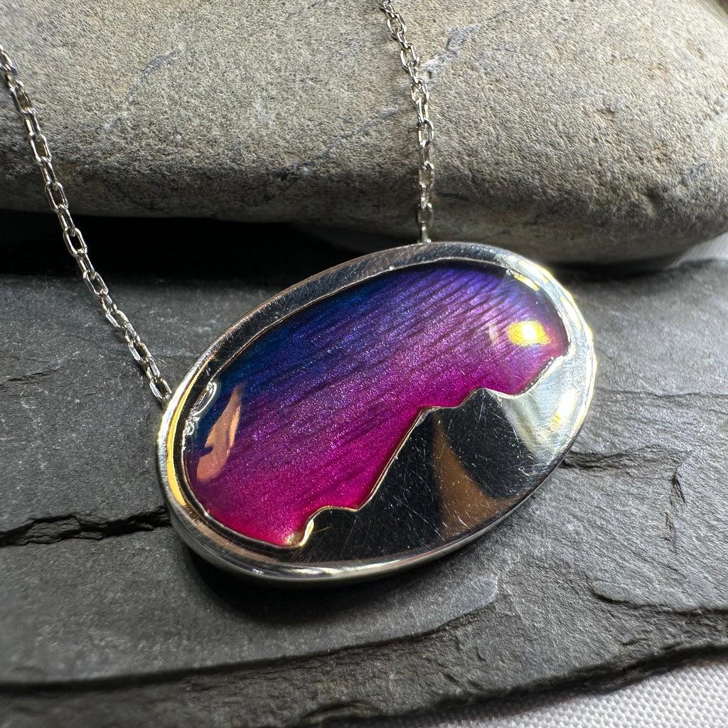 Purple Skies Northern Lights Necklace - Handmade in Scotland