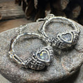 Gothic Claddagh Earrings