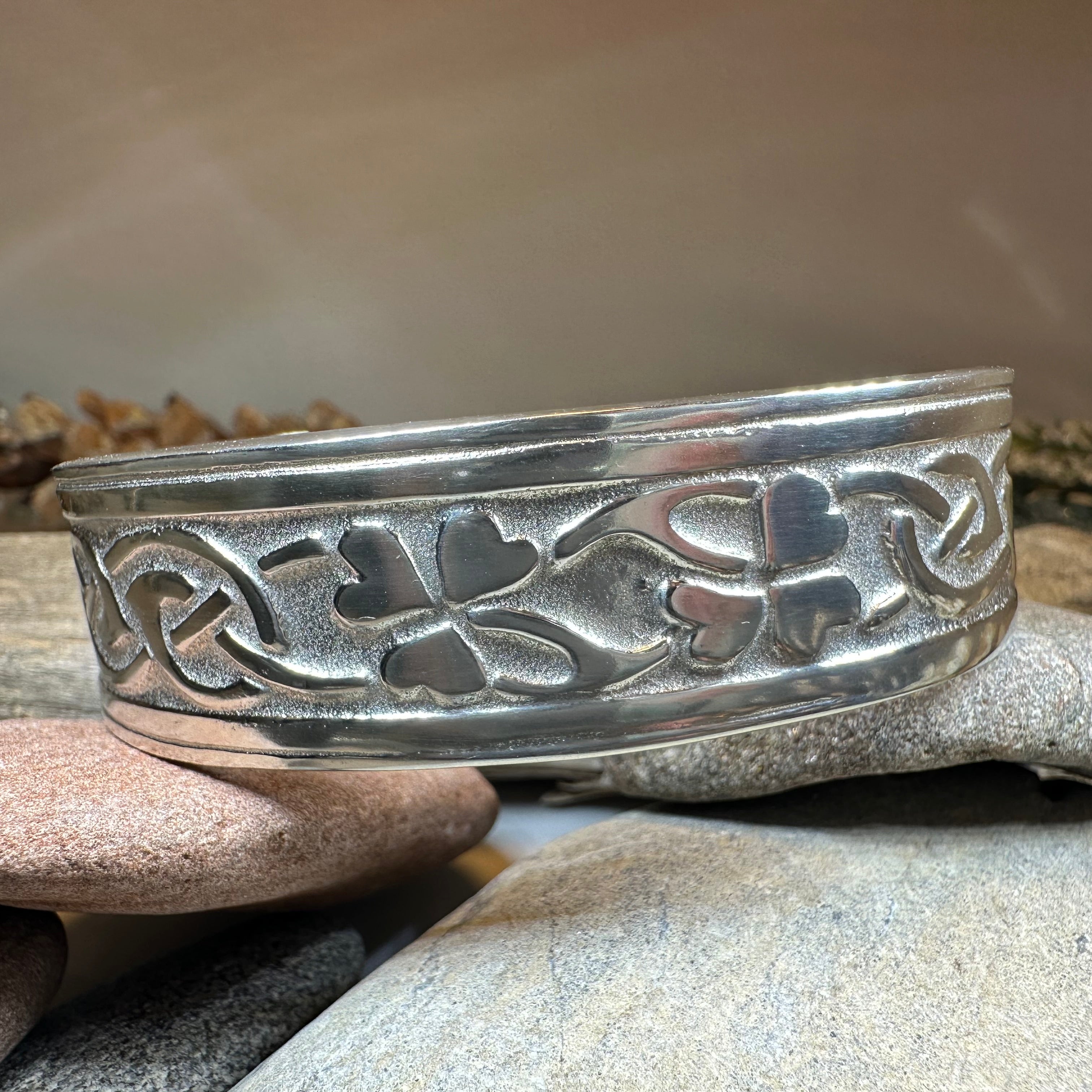 Irish Shamrock Cuff Bracelet