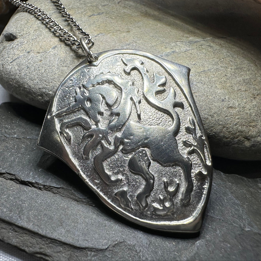 Unicorn of Scotland Medallion Necklace - Handmade in Scotland