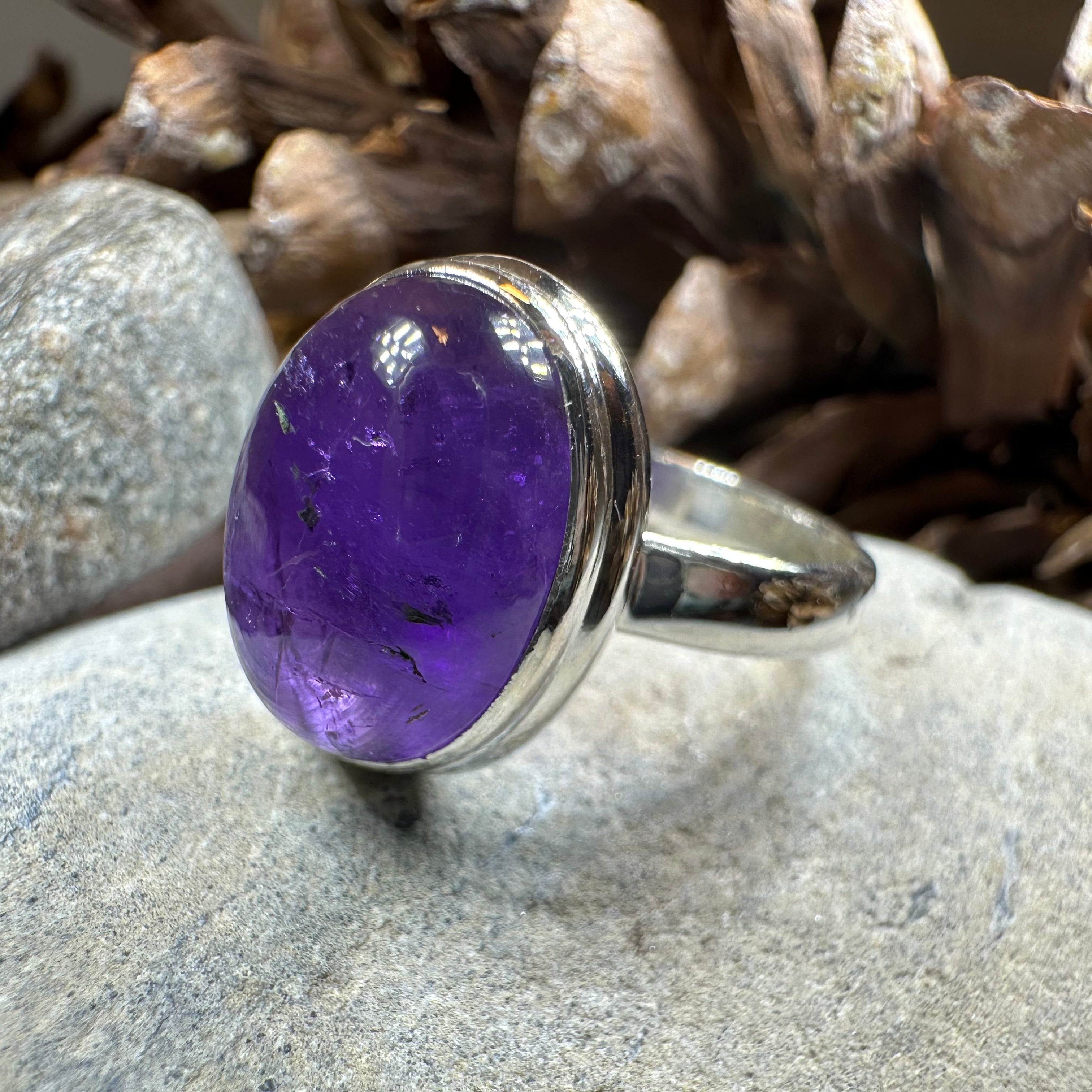 Dusky Dawn Amethyst Ring in Sterling Silver
