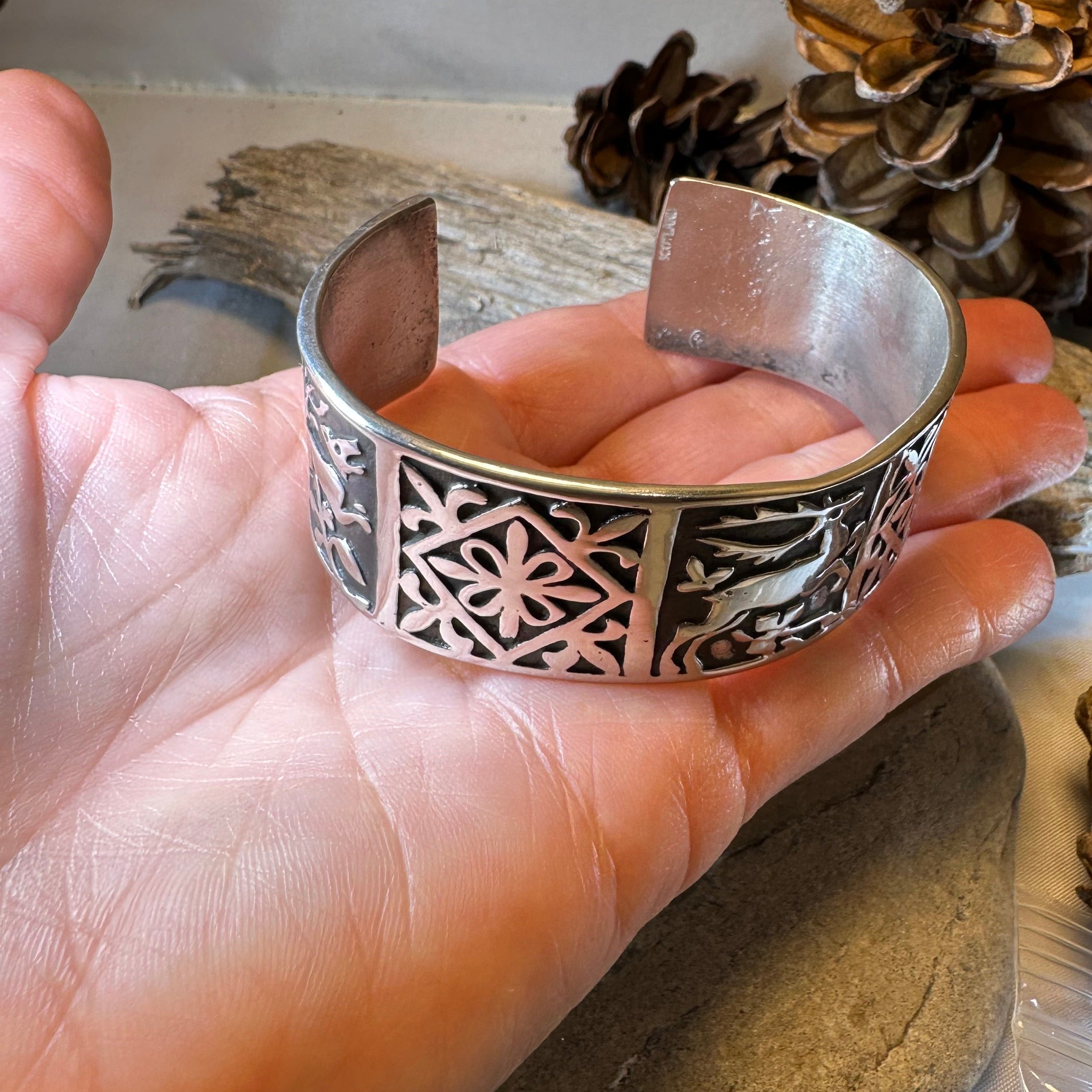 Celtic Stag Cuff Bracelet - Handmade in Scotland