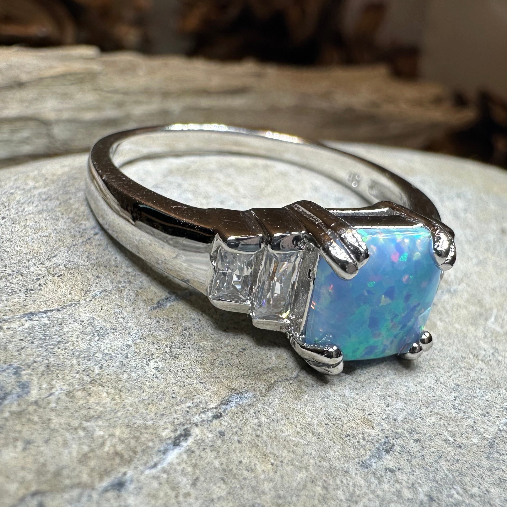 Marvina Blue Opal Ring