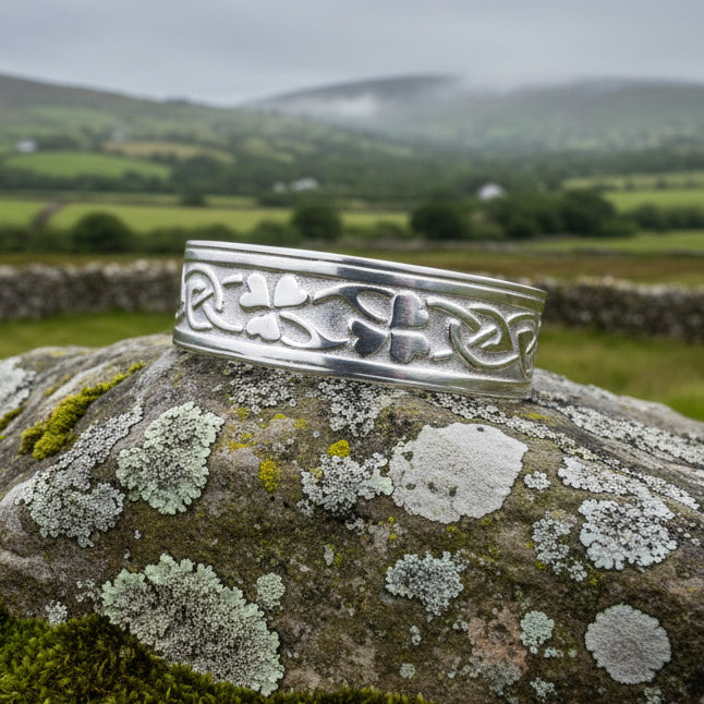 Irish Shamrock Cuff Bracelet