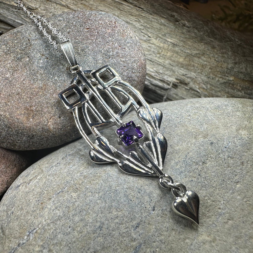 Scottish Mackintosh Thistle Necklace - Handmade in Scotland
