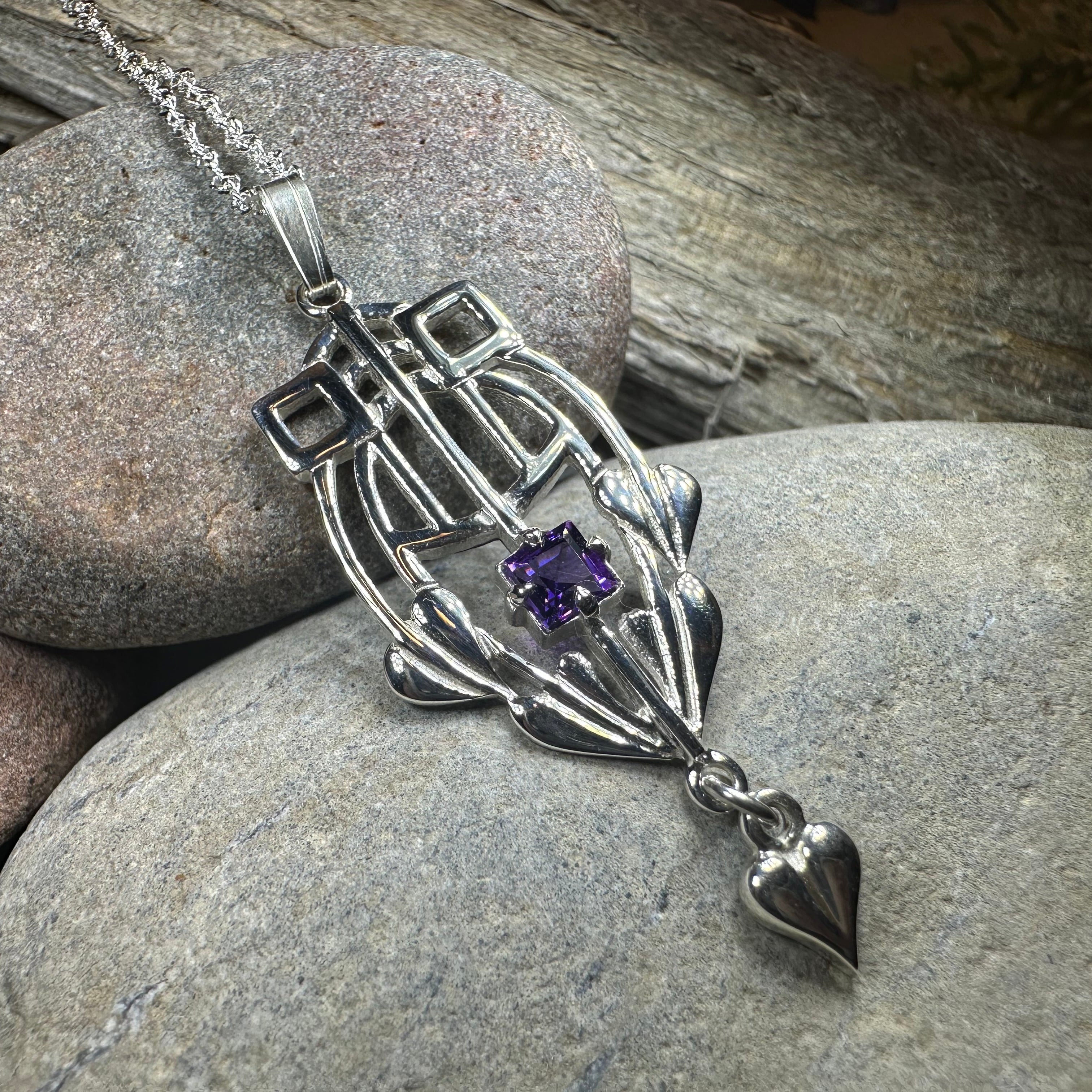 Scottish Mackintosh Thistle Necklace - Handmade in Scotland