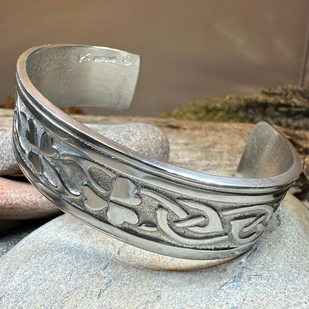 Irish Shamrock Cuff Bracelet