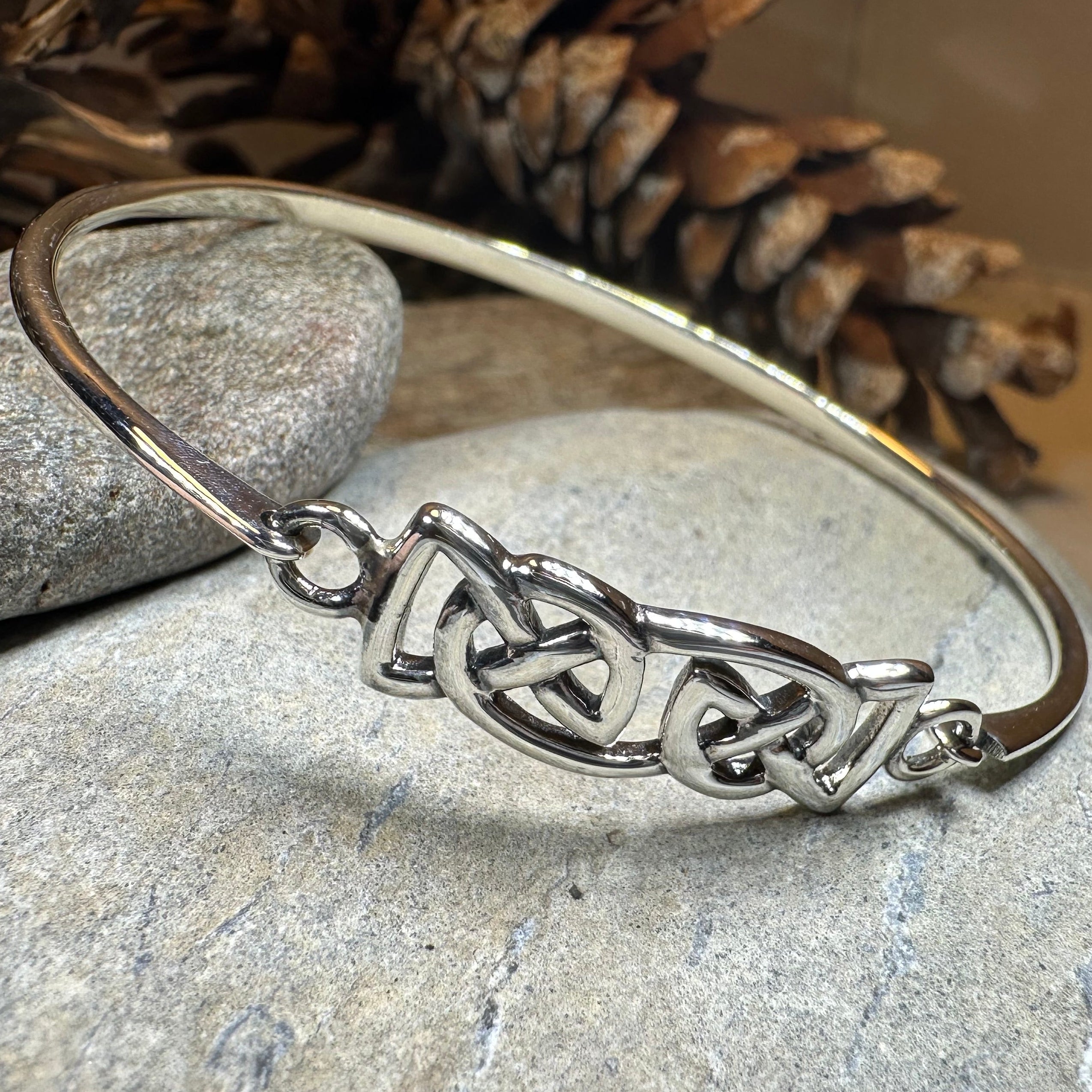 Celtic Love Knot Silver Bracelet in Sterling Silver