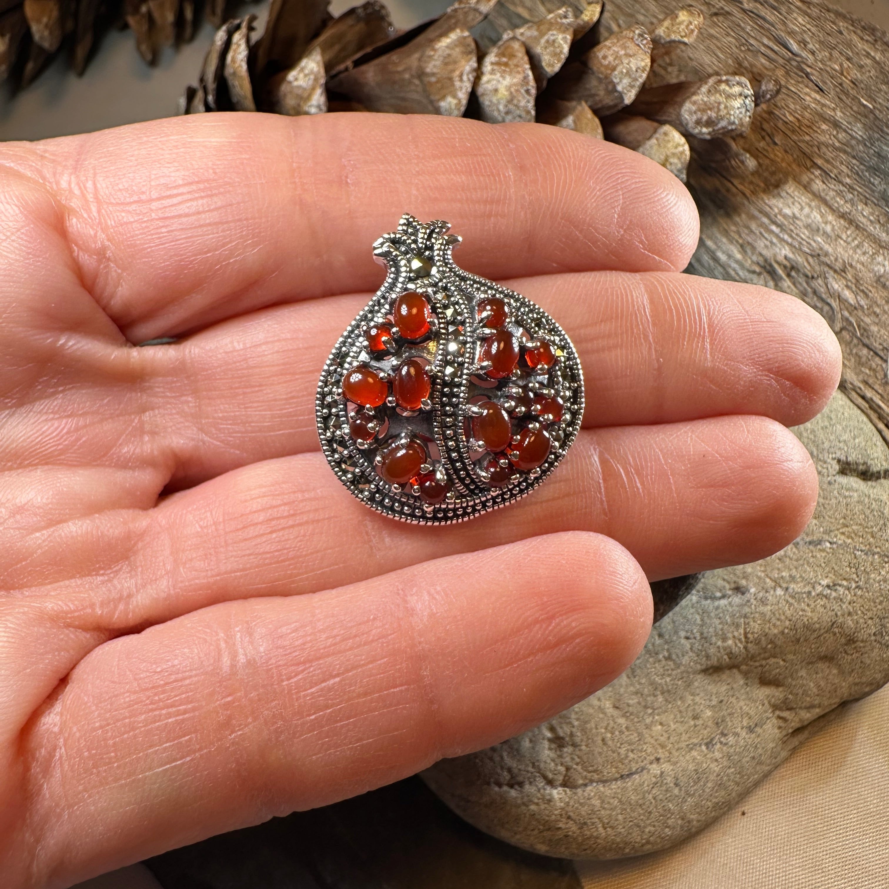 Ripe Pomegranate Brooch