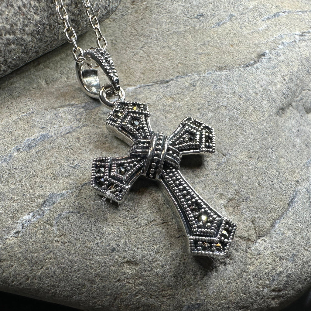 Adain Marcasite Cross Necklace