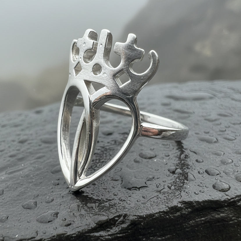 Lady Arieen Scottish Luckenbooth Ring in Sterling Silver
