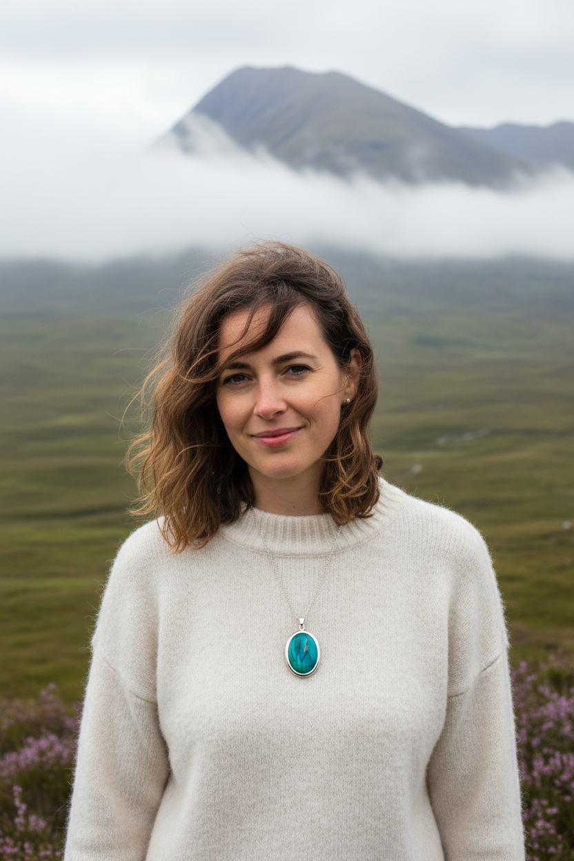 Scottish Highlands Necklace with Heathergems
