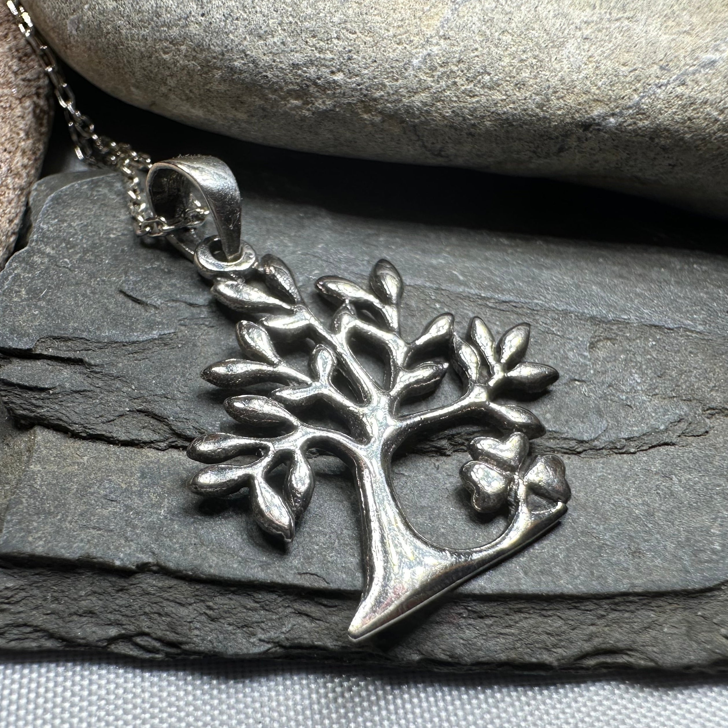 Elsa Tree of Life Shamrock Necklace in Sterling Silver