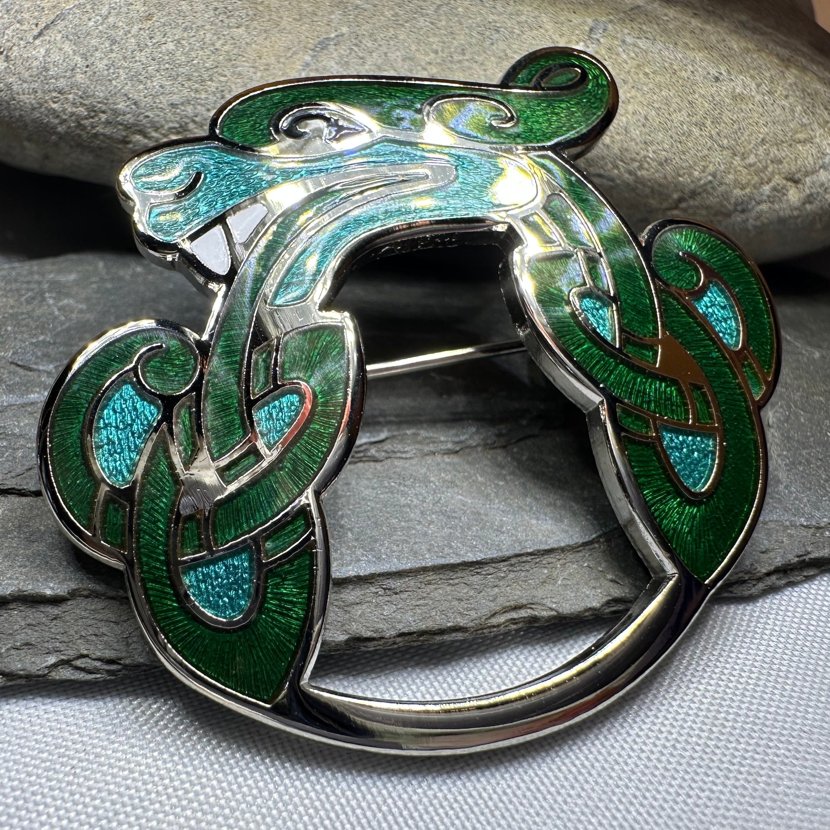 Celtic Dragon Brooch for Men & Women