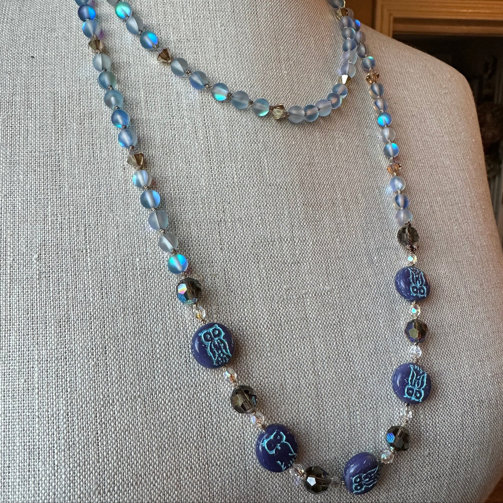 Athena Owl Long Necklace