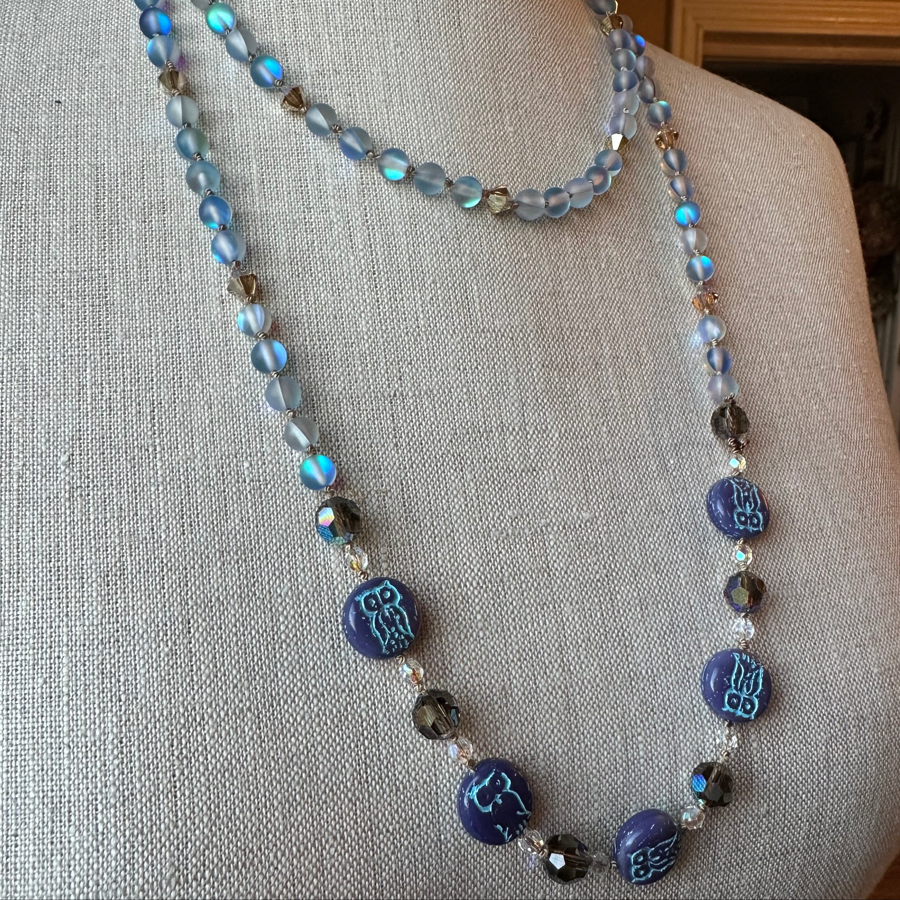 Athena Owl Long Necklace