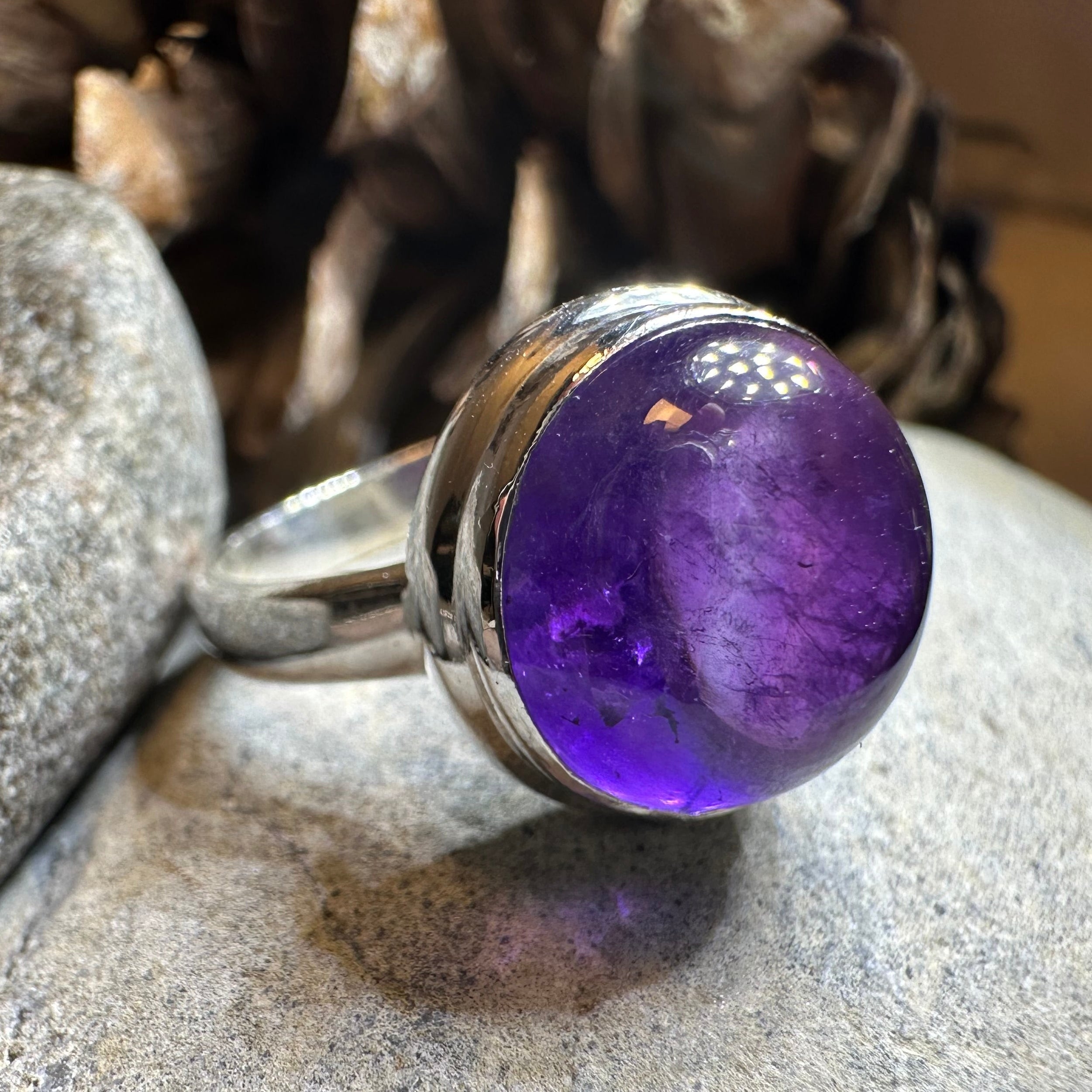 Dusky Dawn Amethyst Ring in Sterling Silver