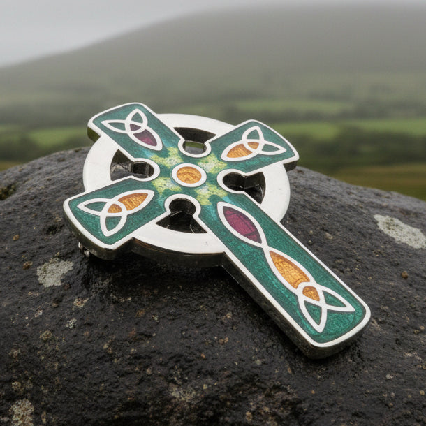 Ireland Celtic Cross Brooch