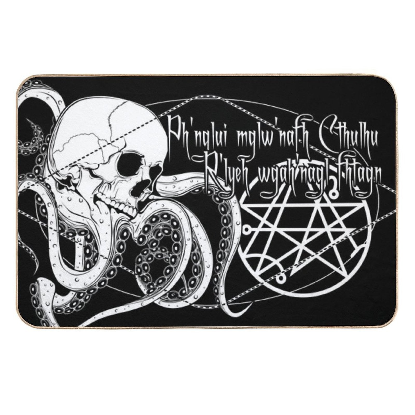 In His House at R'lyeh Dead Cthulhu Waits Dreaming.  Non-Slip Bath Mat