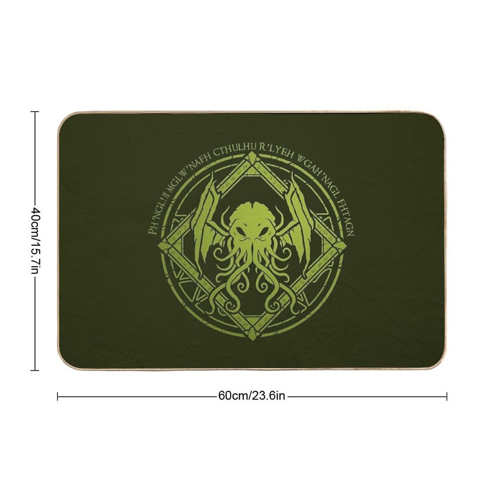 Cthulhu - Lovecraft - Chant Design  Non-Slip Bath Mat