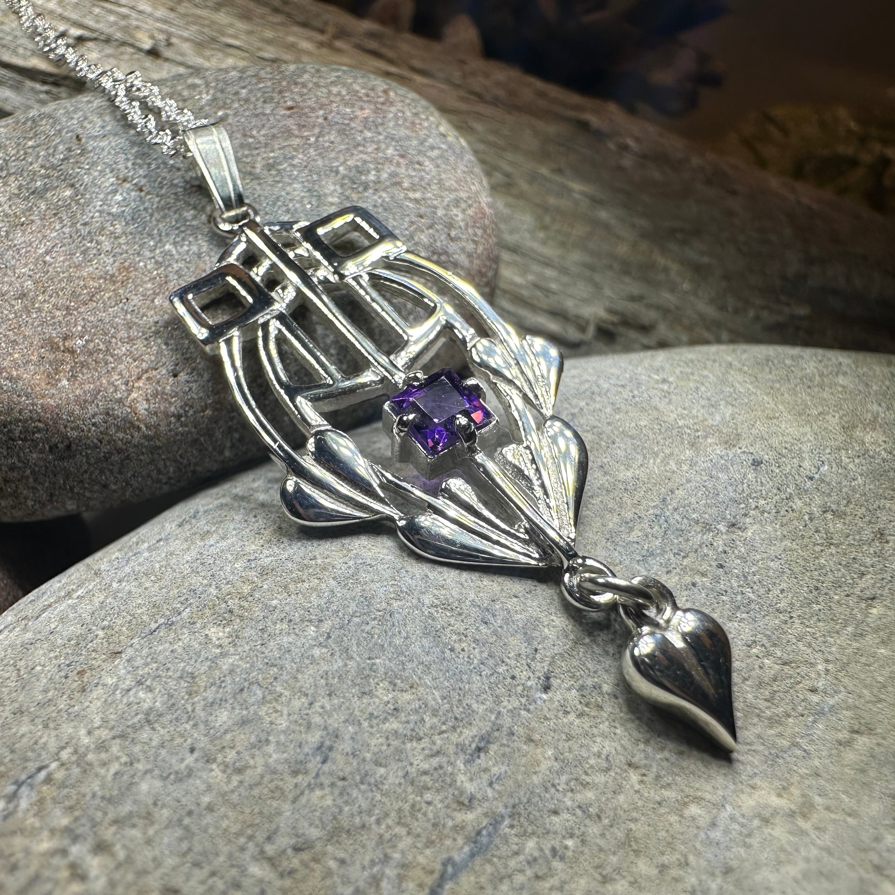 Scottish Mackintosh Thistle Necklace - Handmade in Scotland