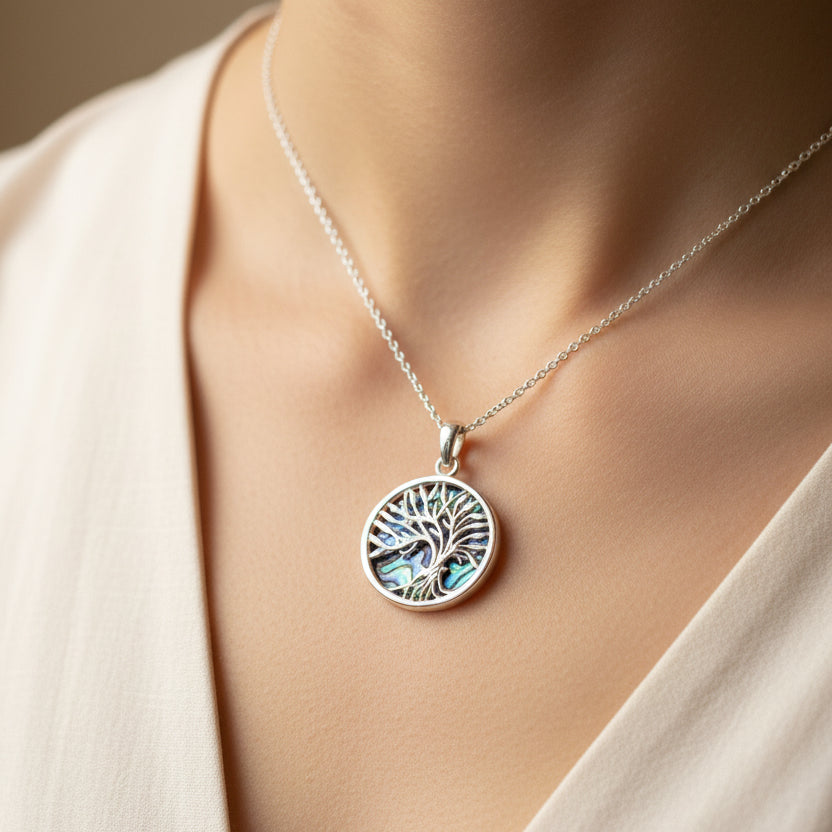 Aila Tree of Life Necklace in Sterling Silver