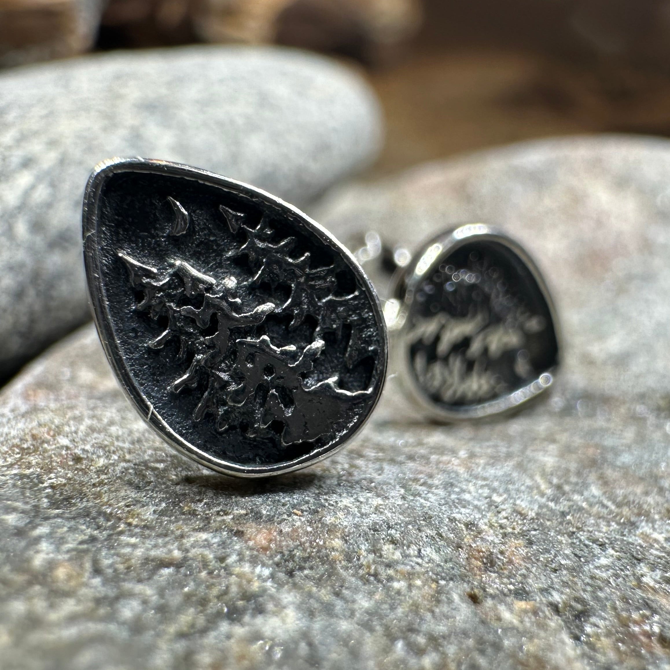 Deep Forest Pine Tree Stud Earrings