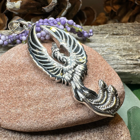 Uprising Phoenix Necklace in Sterling Silver