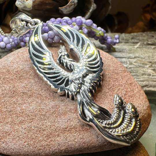 Uprising Phoenix Necklace in Sterling Silver