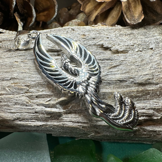 Uprising Phoenix Necklace in Sterling Silver