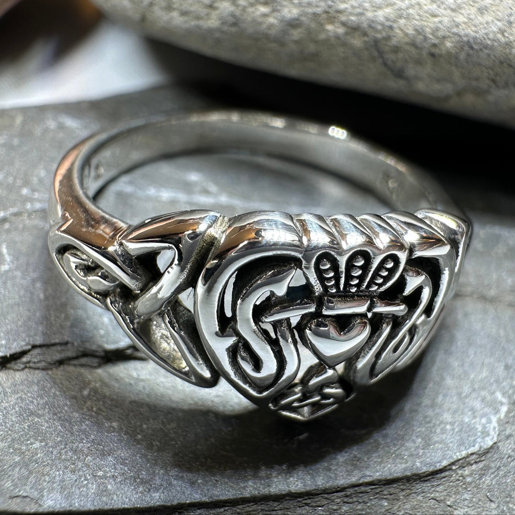 True Love Irish Claddagh Ring in Sterling Silver