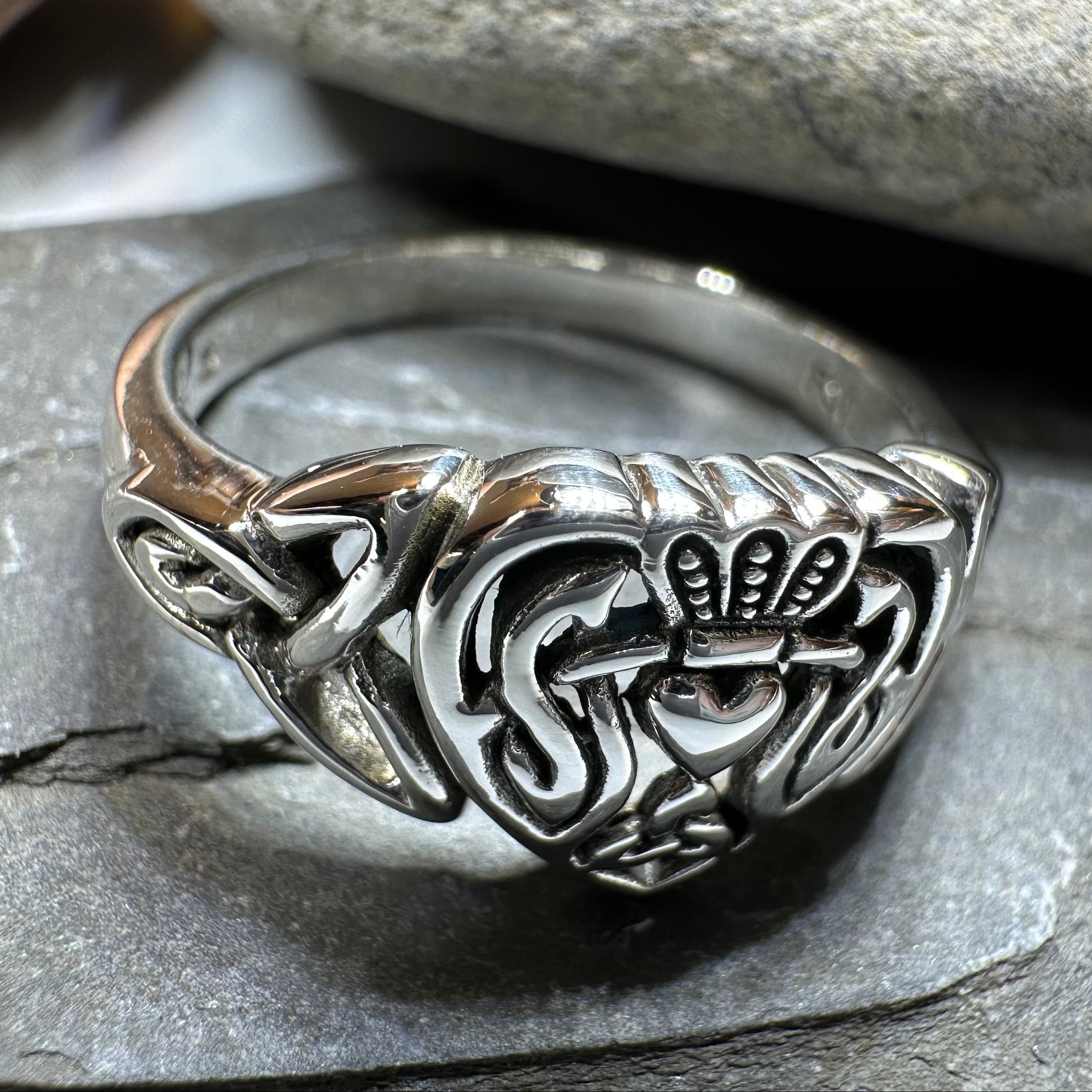 True Love Irish Claddagh Ring in Sterling Silver