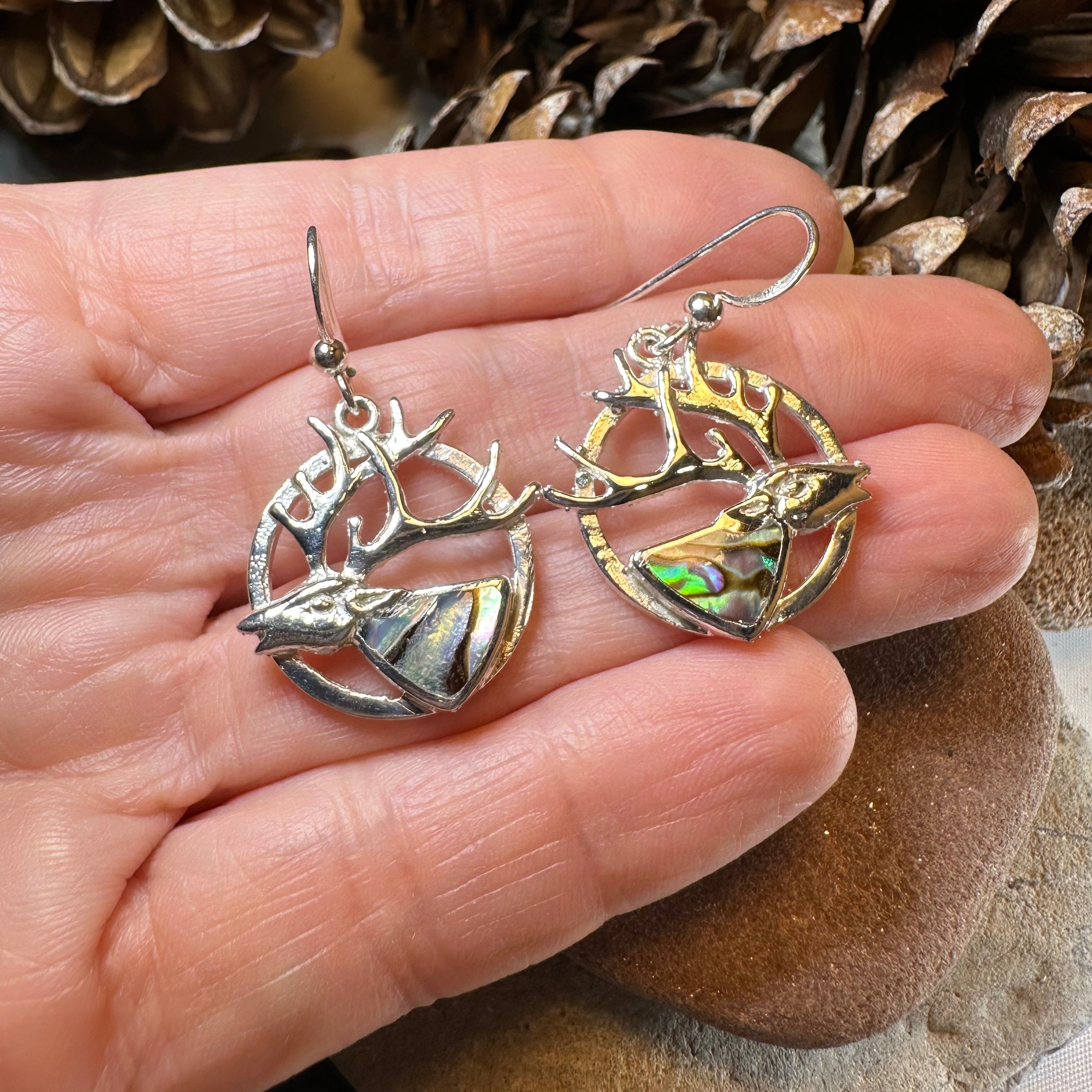 Scottish Stag of the Mist Earrings for Women