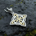 Classic Quaternary Knot Necklace in Sterling Silver