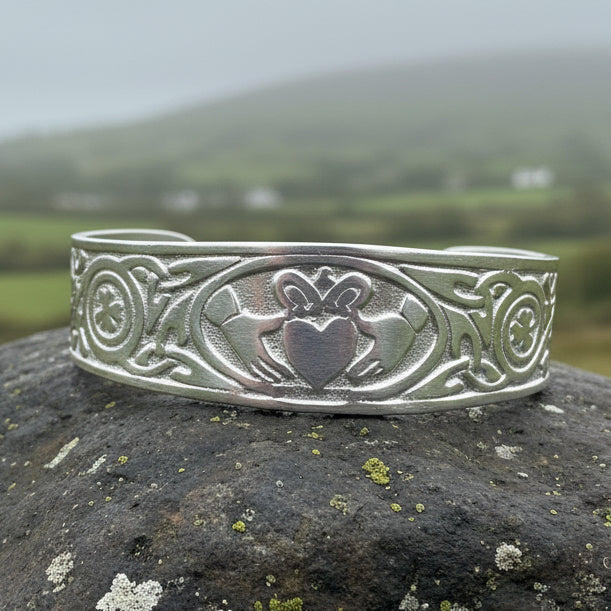 Galway Claddagh Cuff Bracelet for Women