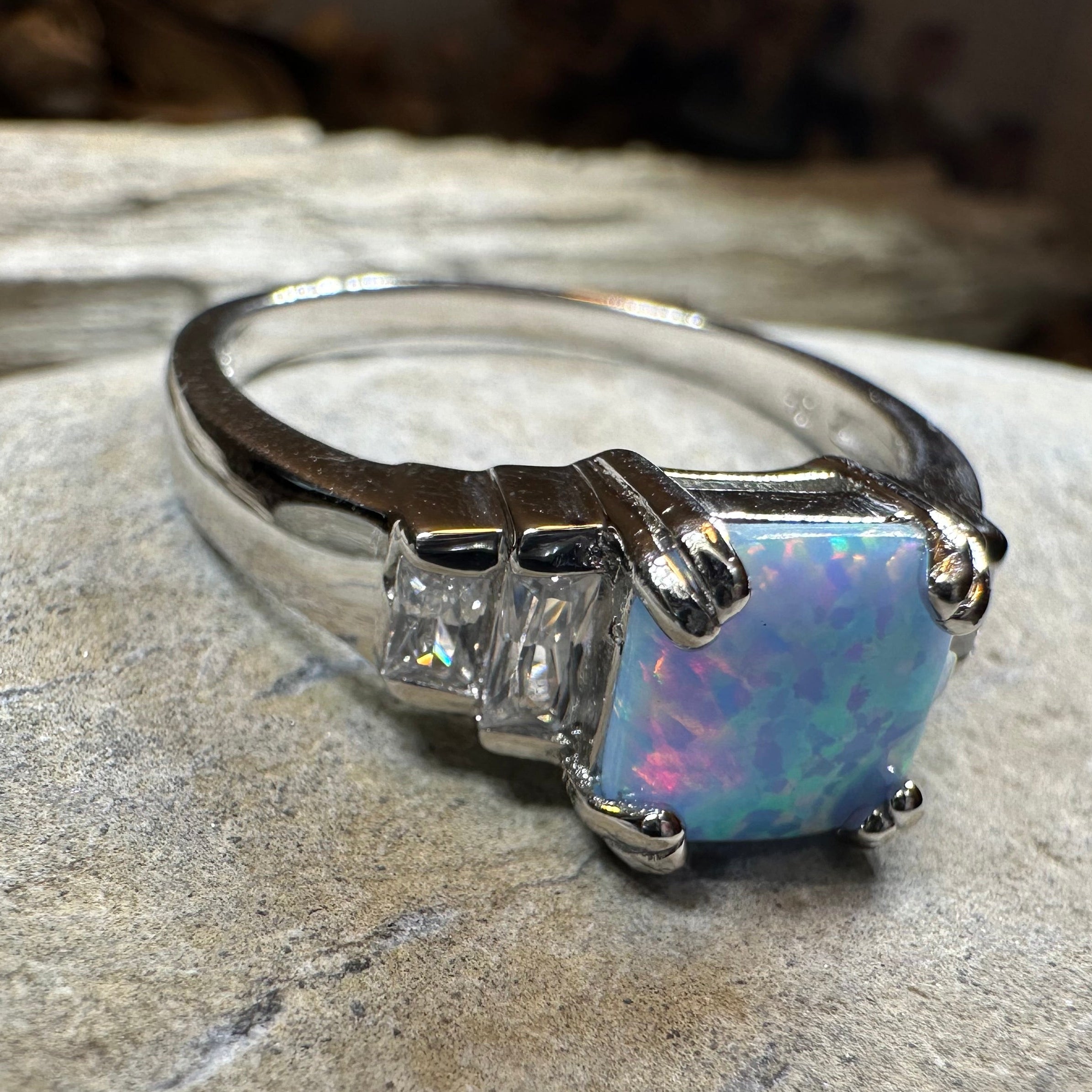 Marvina Blue Opal Ring