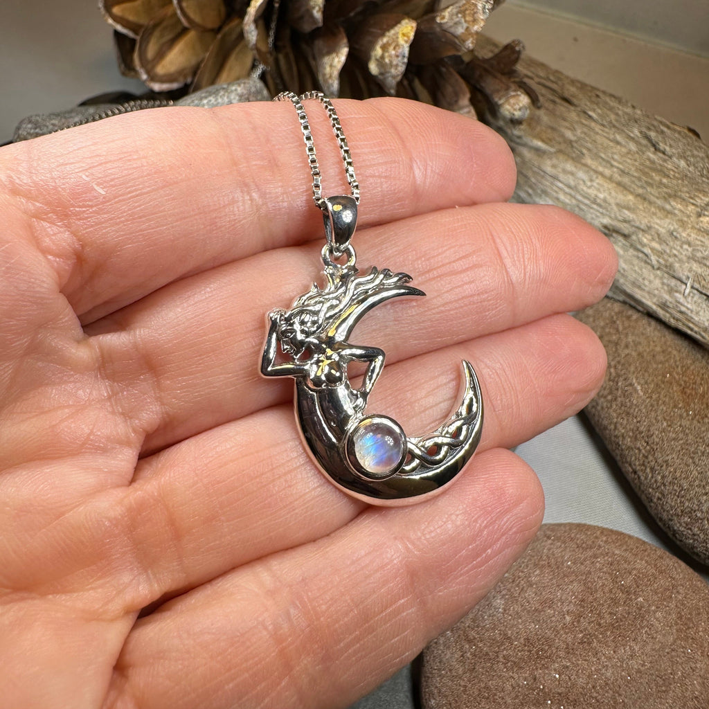 Gealach Moon Goddess Necklace with Moonstone