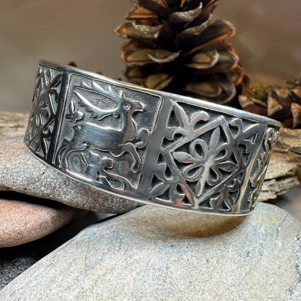 Celtic Stag Cuff Bracelet - Handmade in Scotland