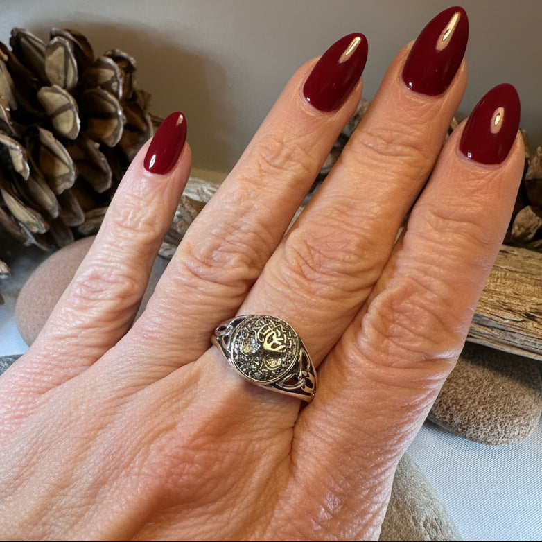 Lorna Celtic Tree of Life Ring in Sterling Silver