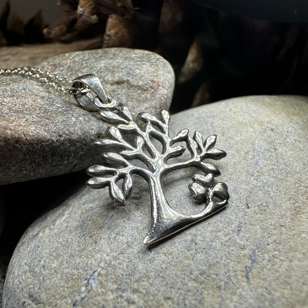 Elsa Tree of Life Shamrock Necklace in Sterling Silver